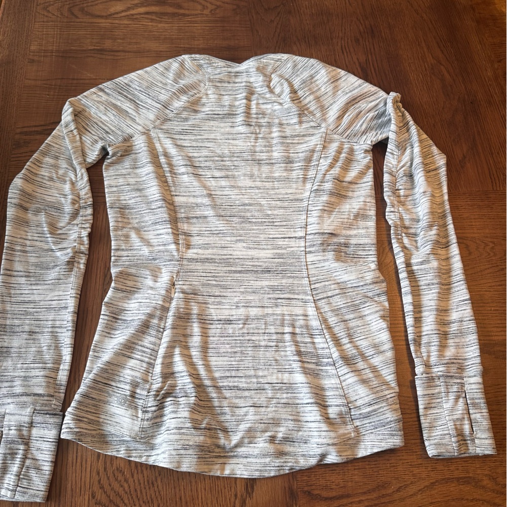 Lululemon Runderful Long Sleeve Top Shirt Running Space Dye Camo White Sz 8